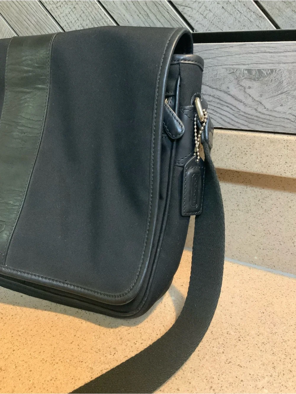 Coach Black Messenger Laptop Bag with Adjustable Strap